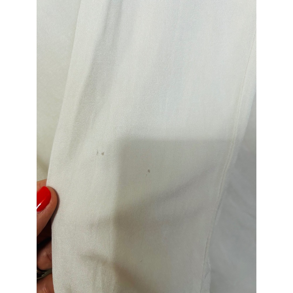 Lands End Womens 2X White 100% Silk Long Sleeve Shirt Leggings Base Layer Set - Picture 11 of 11